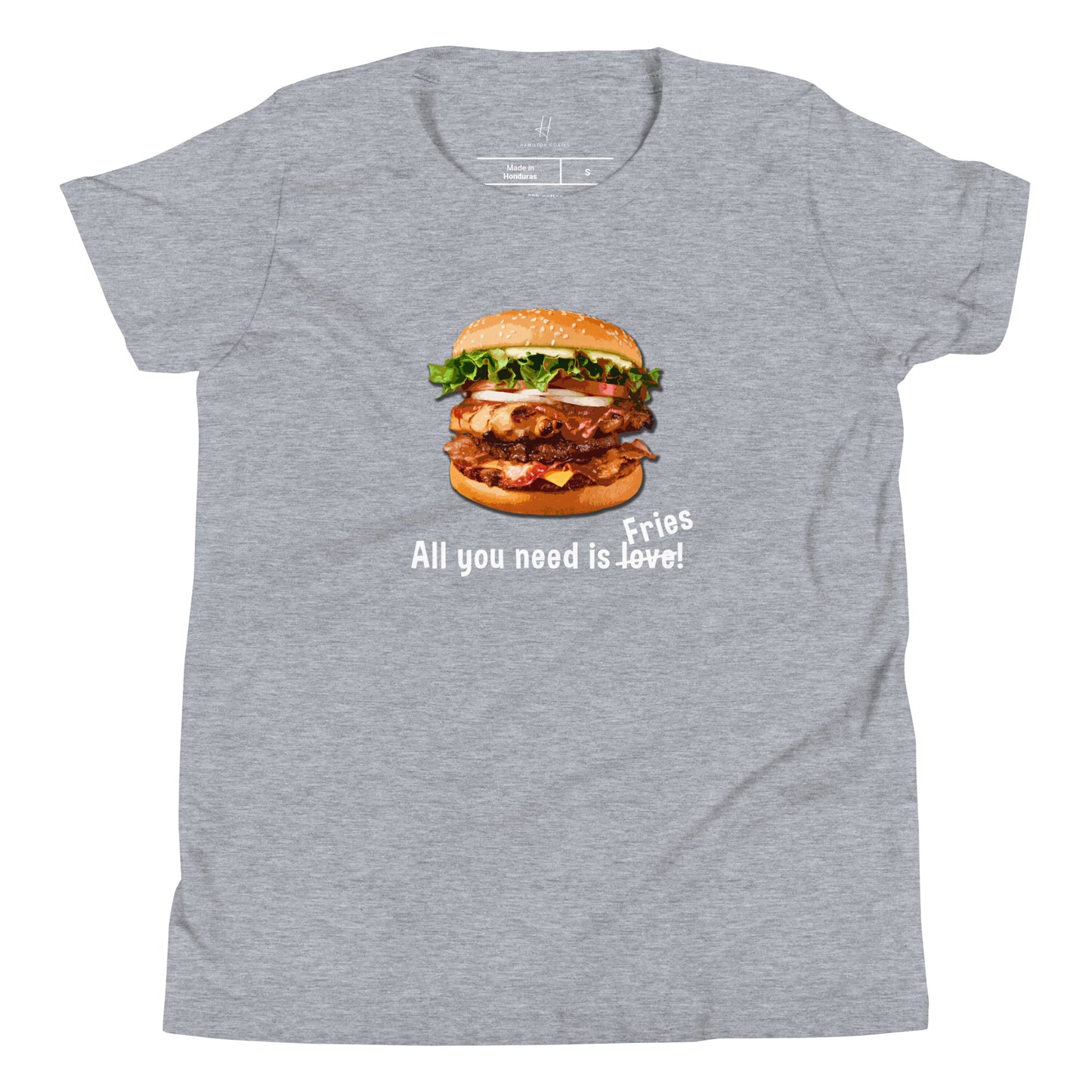Youth Short Sleeve T-Shirt - All you need is fries!