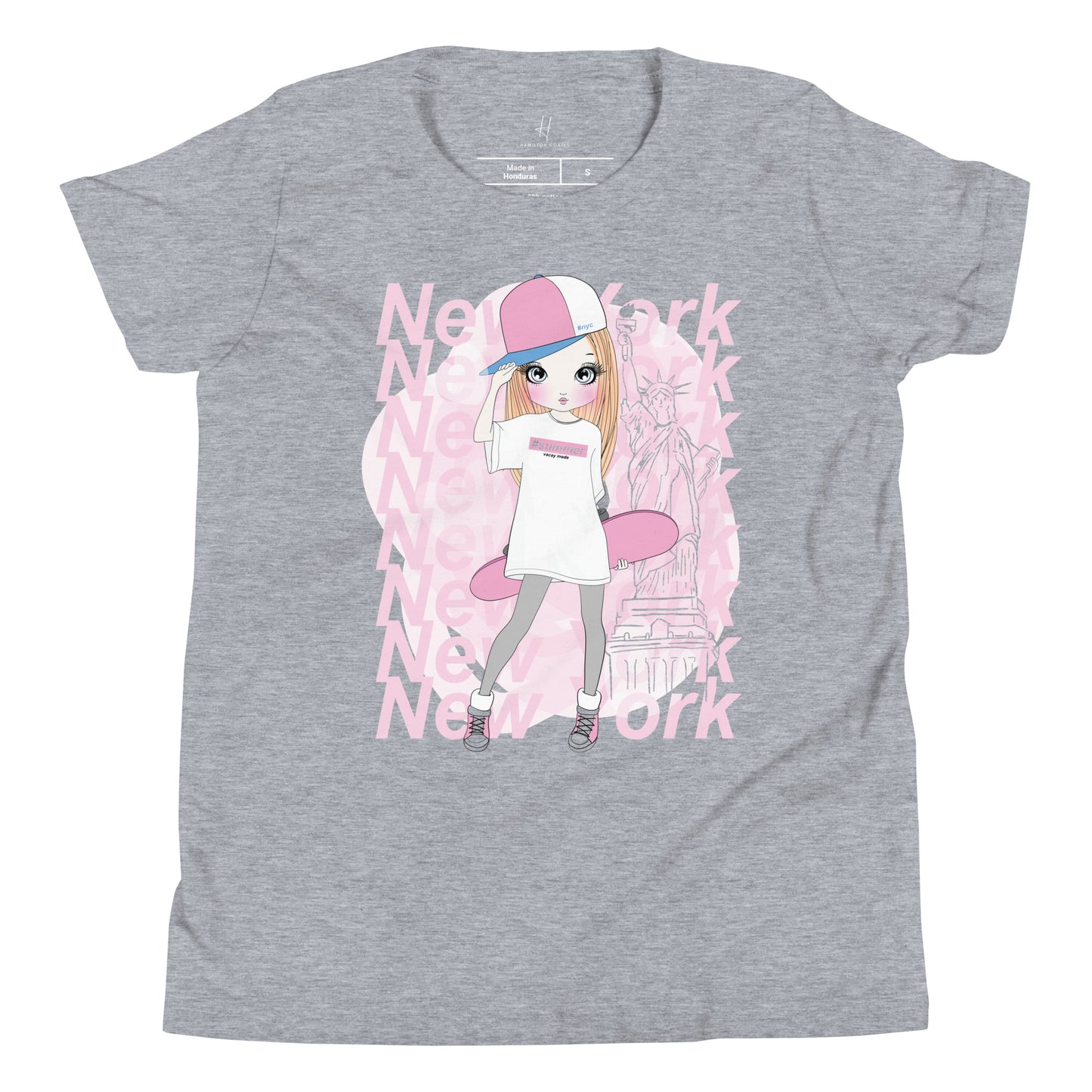Youth Short Sleeve T-Shirt - New York Skater Girl