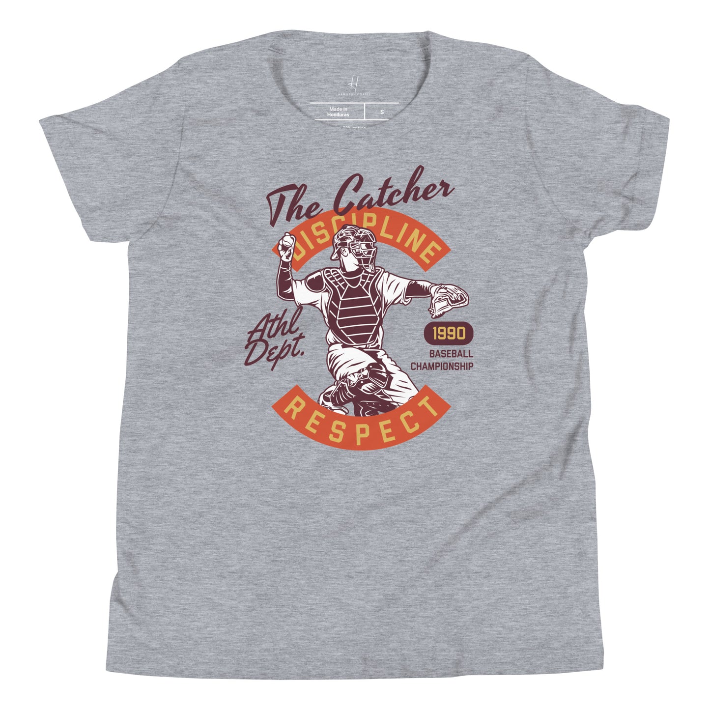 Youth Short Sleeve T-Shirt - Baseball catcher