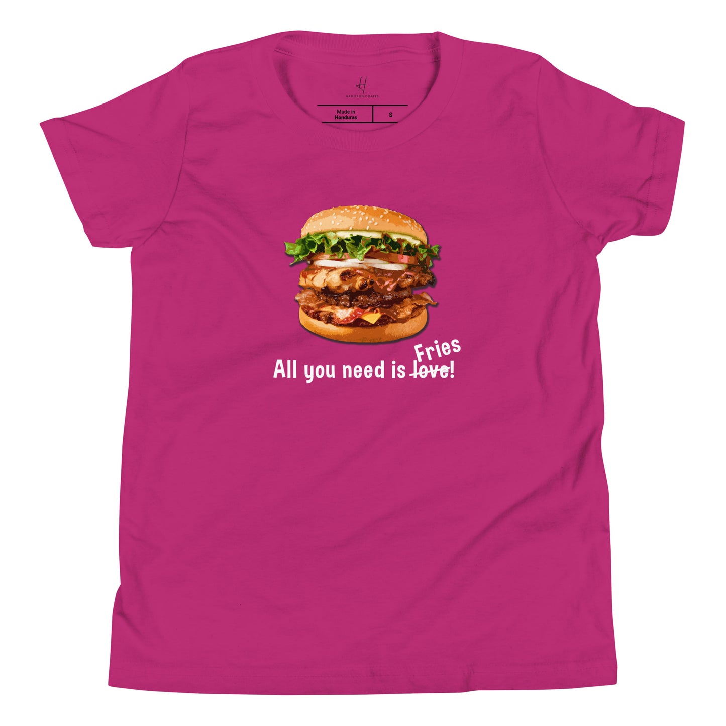 Youth Short Sleeve T-Shirt - All you need is fries!