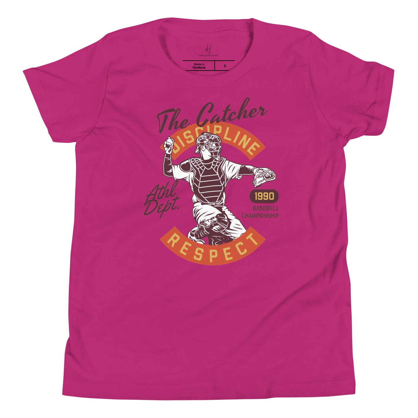 Youth Short Sleeve T-Shirt - Baseball catcher