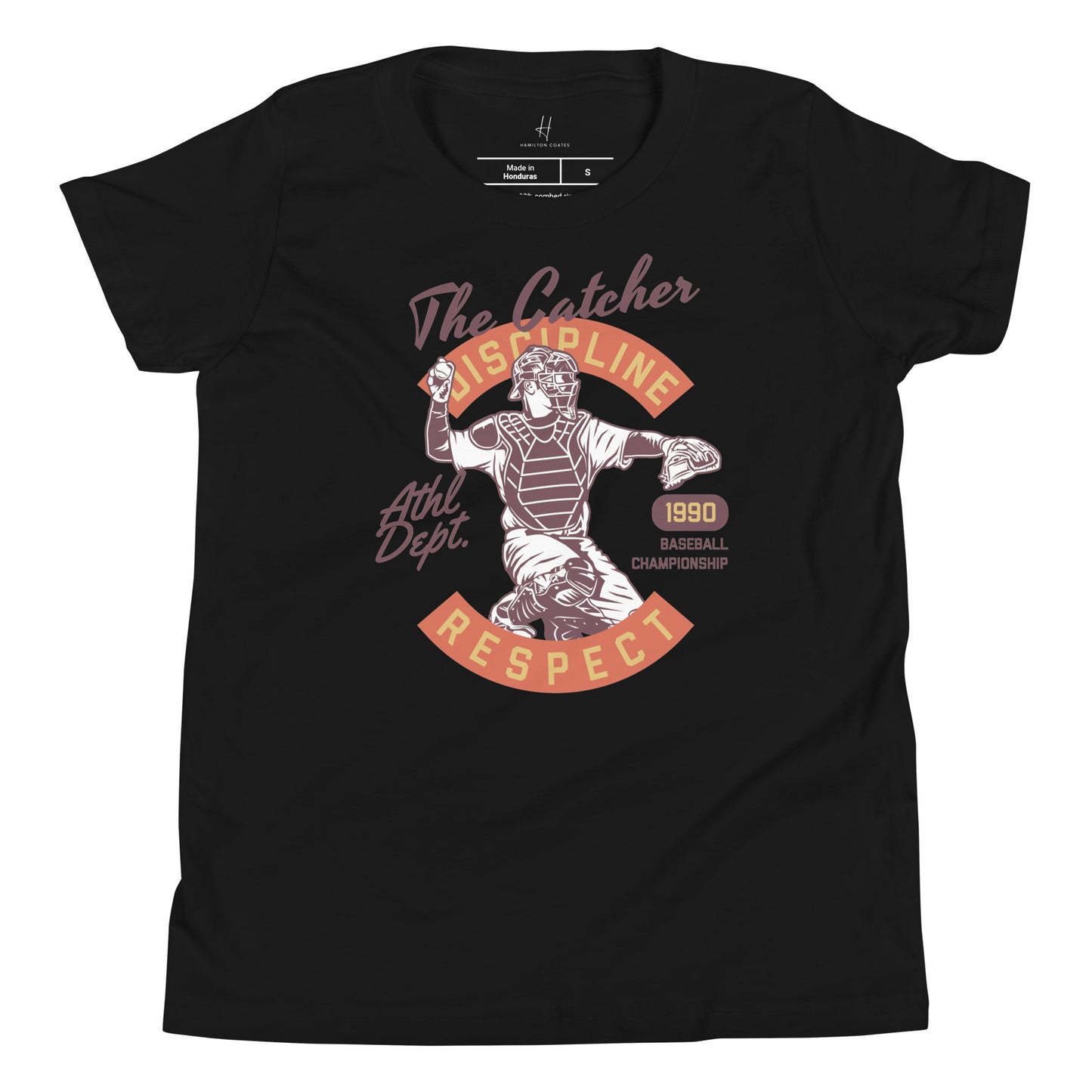 Youth Short Sleeve T-Shirt - Baseball catcher