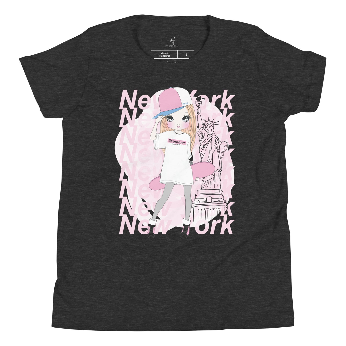 Youth Short Sleeve T-Shirt - New York Skater Girl
