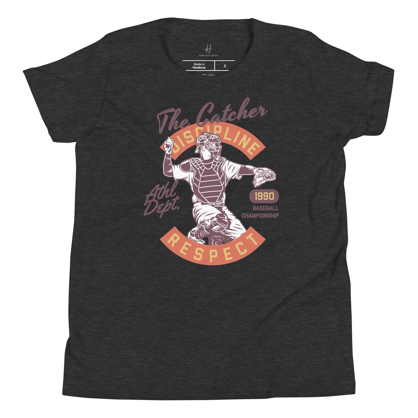 Youth Short Sleeve T-Shirt - Baseball catcher