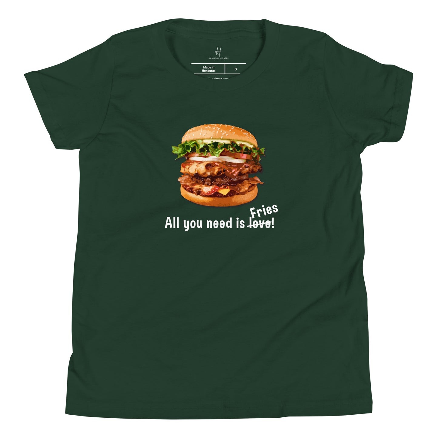 Youth Short Sleeve T-Shirt - All you need is fries!