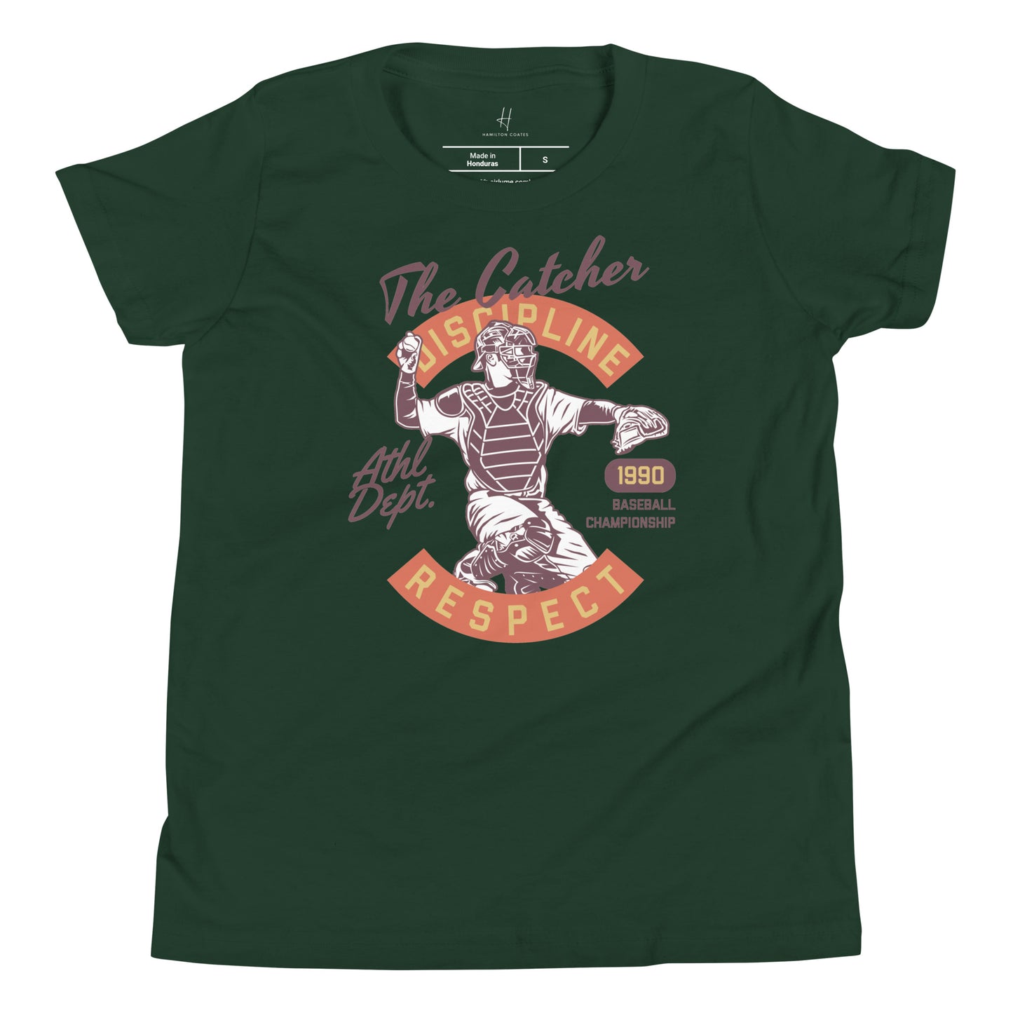 Youth Short Sleeve T-Shirt - Baseball catcher