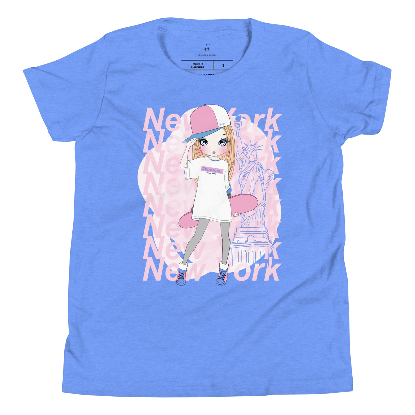 Youth Short Sleeve T-Shirt - New York Skater Girl