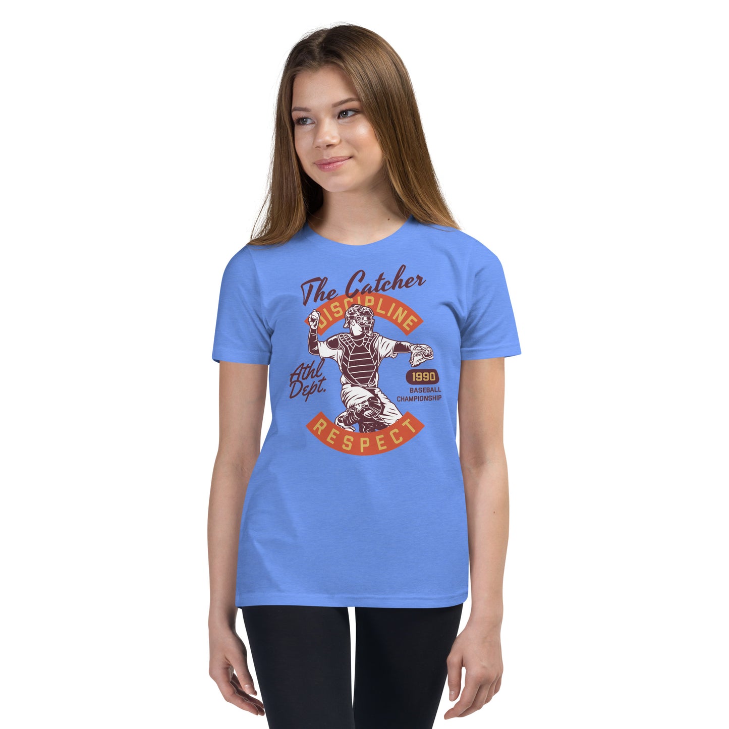 Youth Short Sleeve T-Shirt - Baseball catcher