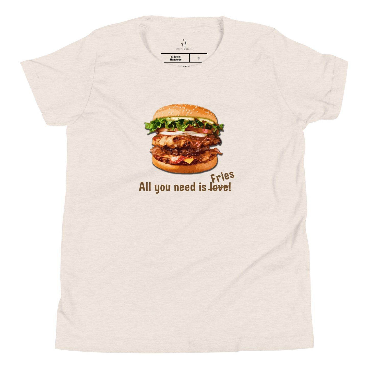 Youth Short Sleeve T-Shirt - All you need is fries!