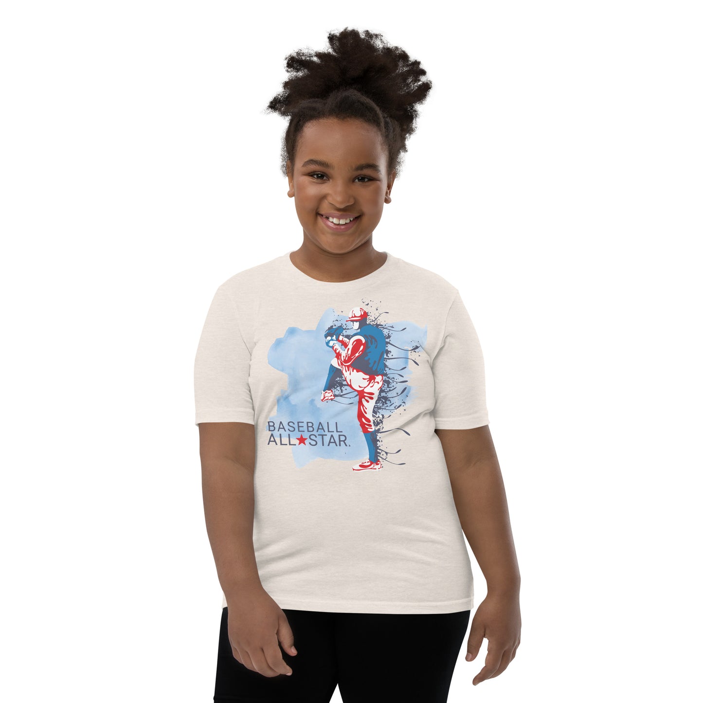 Youth Short Sleeve T-Shirt - Baseball All Star Pitcher