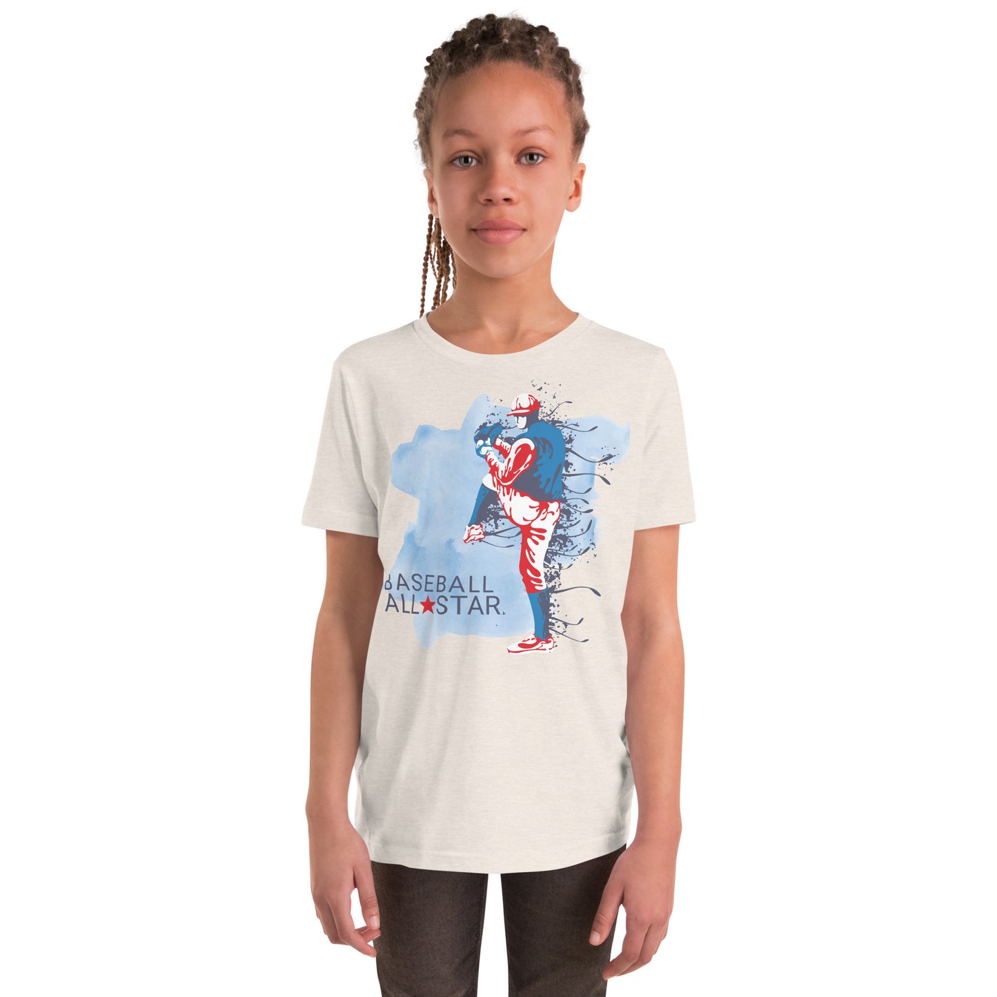 Youth Short Sleeve T-Shirt - Baseball All Star Pitcher