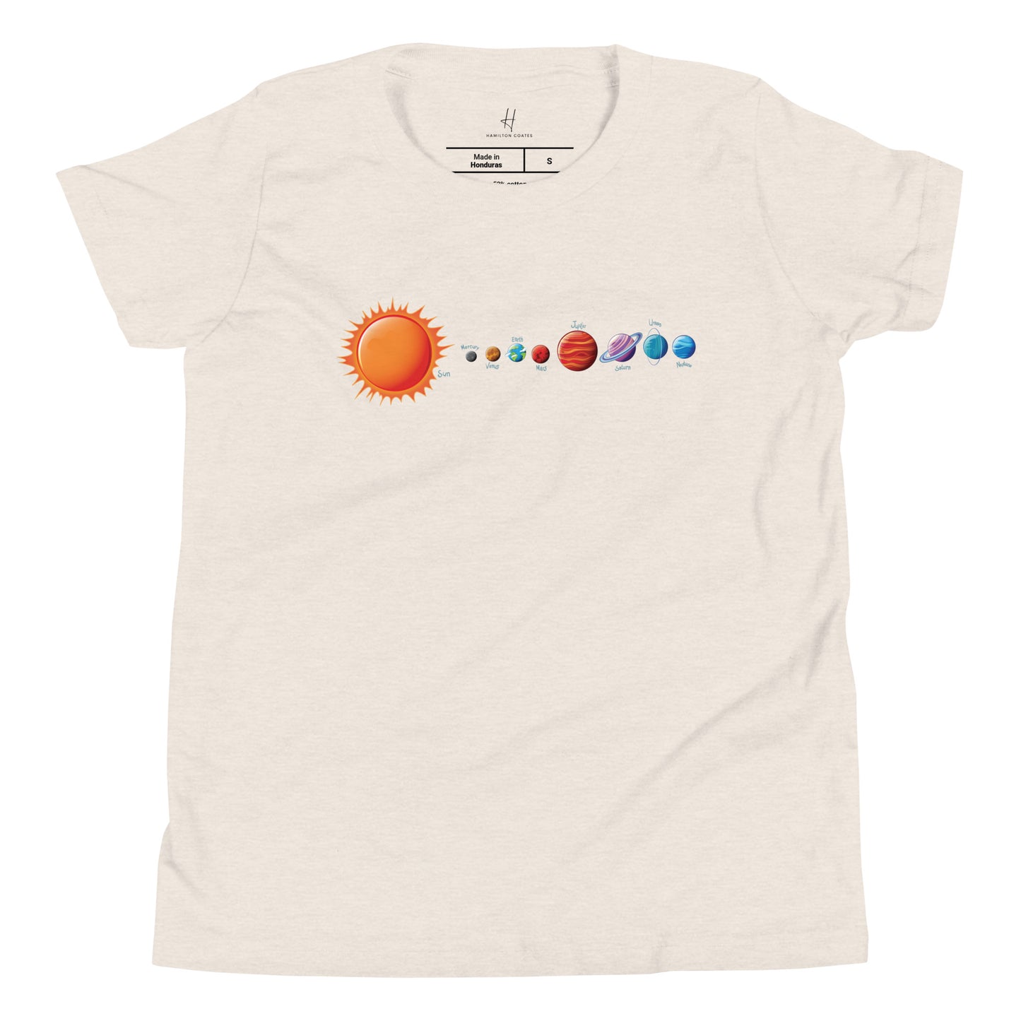 Kurzarm-T-Shirt für Jugendliche – Sonnensystem