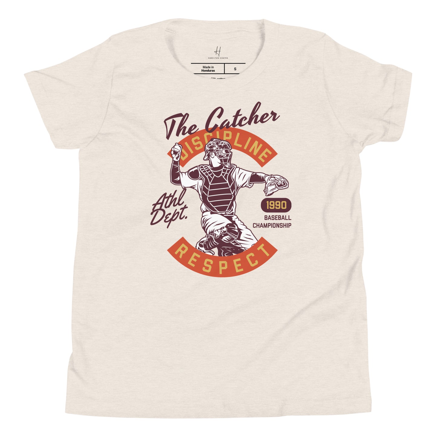 Youth Short Sleeve T-Shirt - Baseball catcher