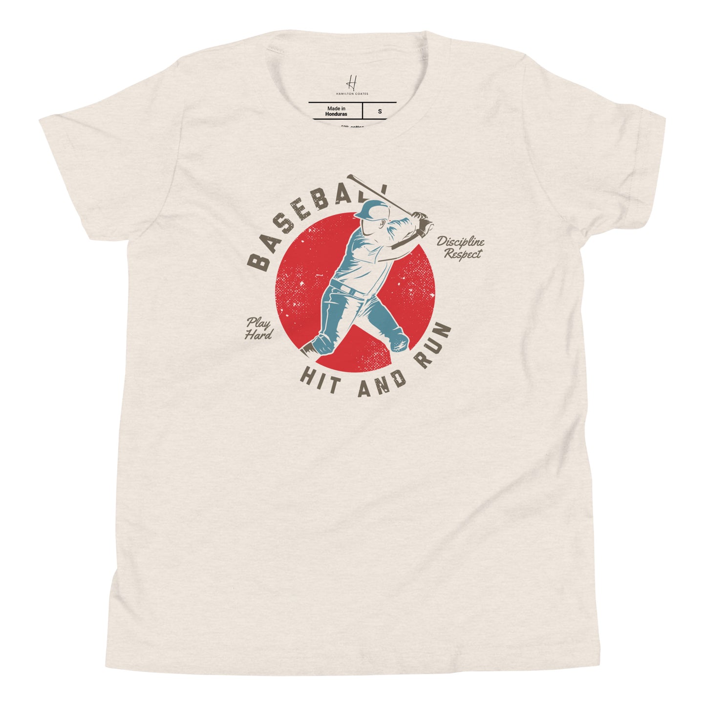 Kurzarm-T-Shirt für Jugendliche – Baseball Hit and Run