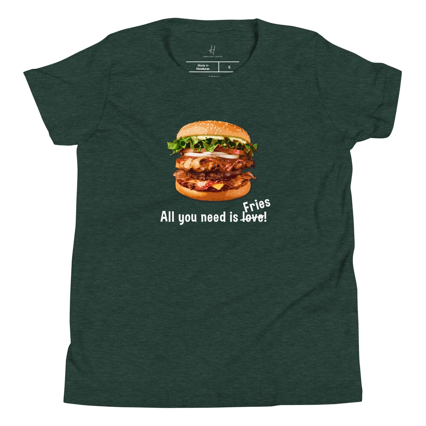 Youth Short Sleeve T-Shirt - All you need is fries!