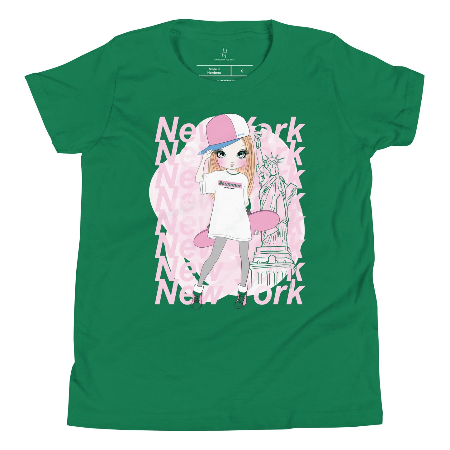 Youth Short Sleeve T-Shirt - New York Skater Girl