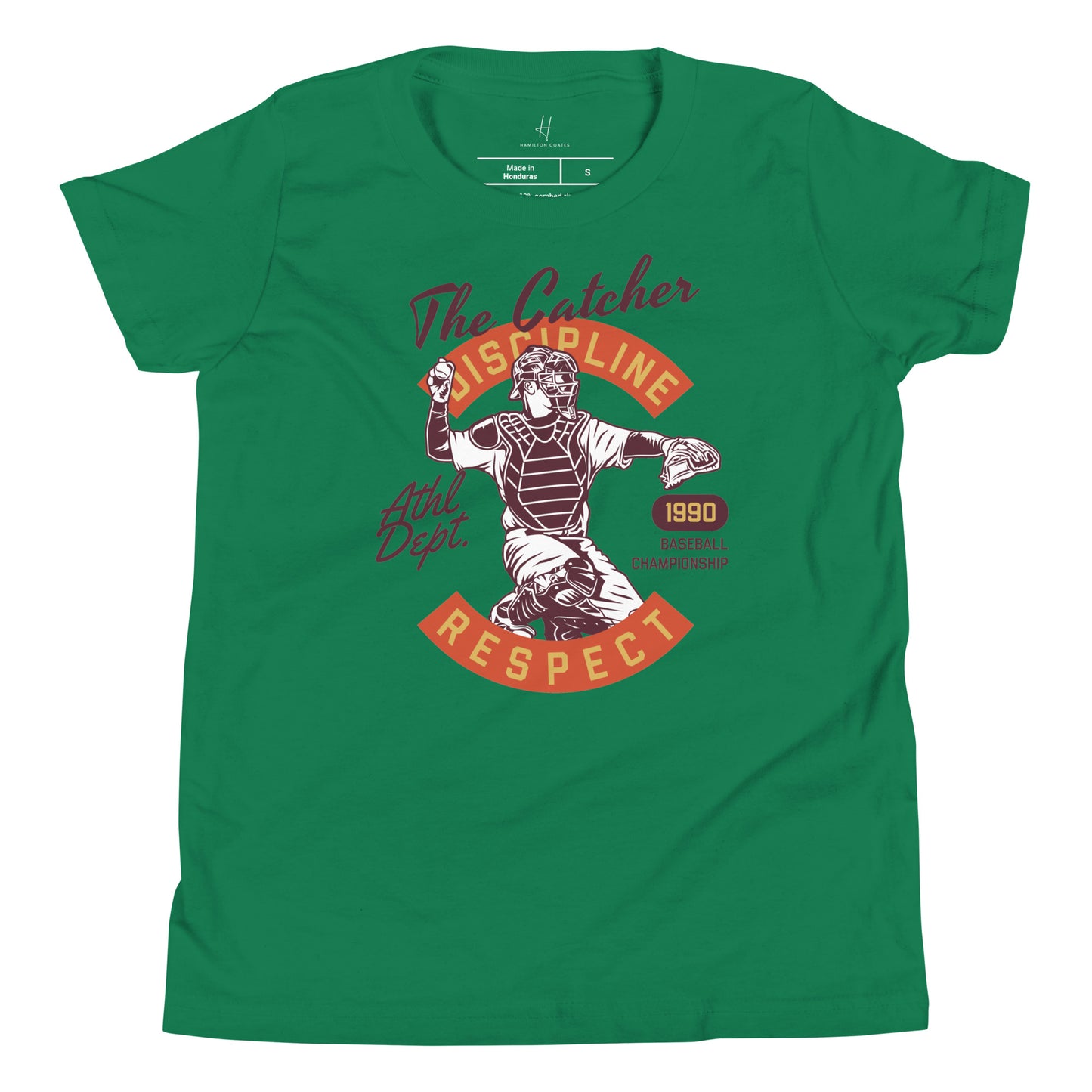 Youth Short Sleeve T-Shirt - Baseball catcher