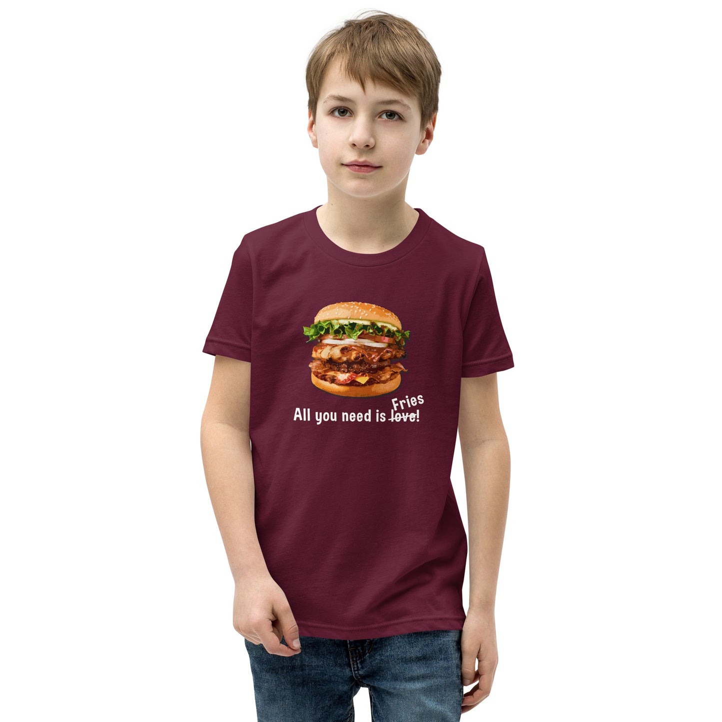 Youth Short Sleeve T-Shirt - All you need is fries!