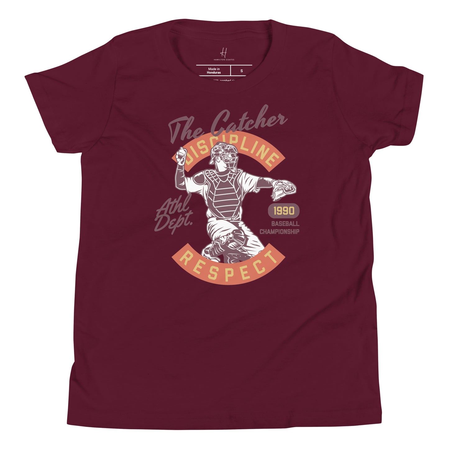 Youth Short Sleeve T-Shirt - Baseball catcher