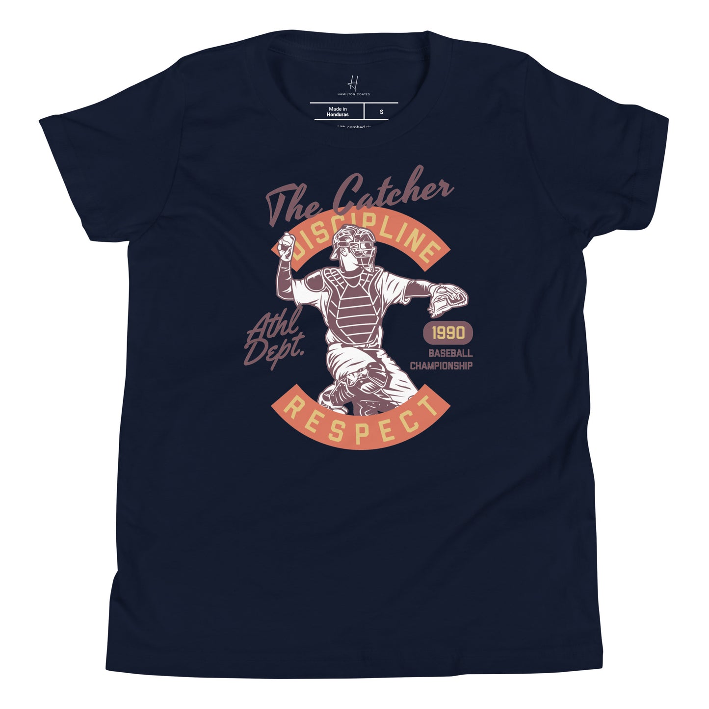 Youth Short Sleeve T-Shirt - Baseball catcher