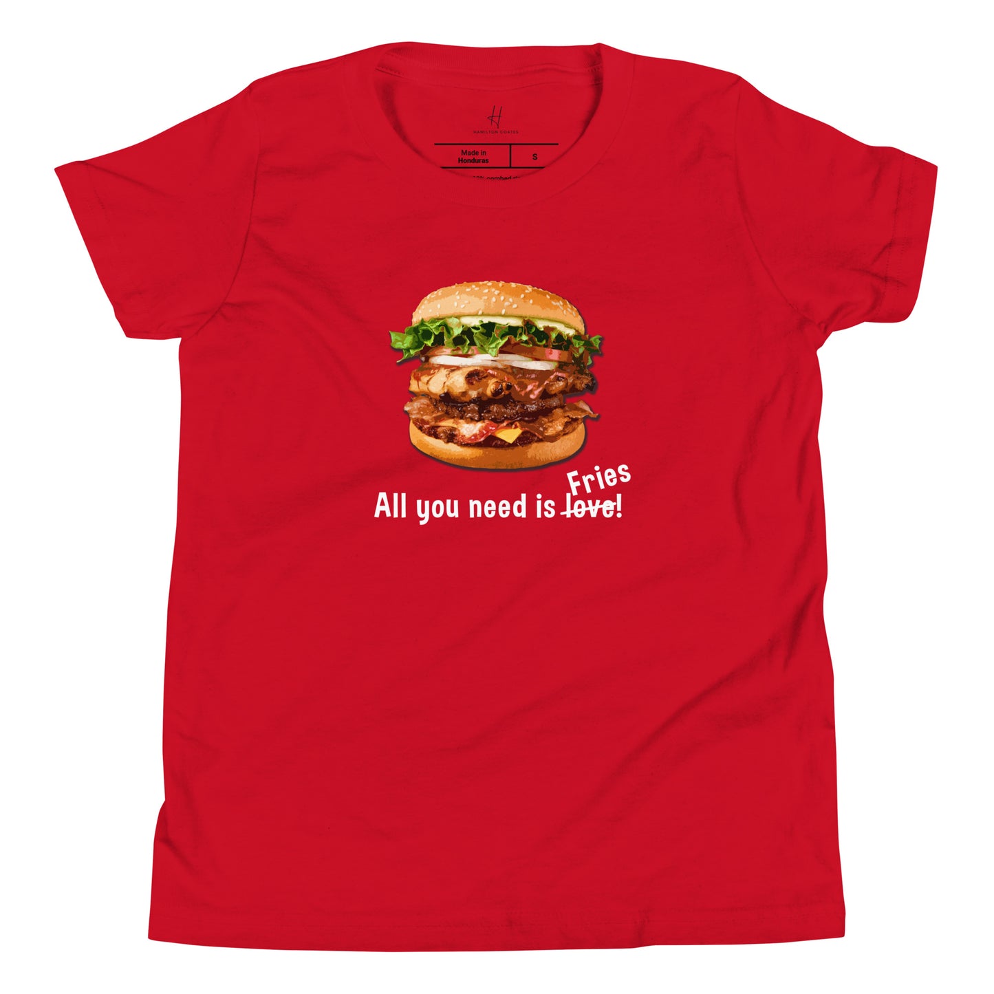 Youth Short Sleeve T-Shirt - All you need is fries!