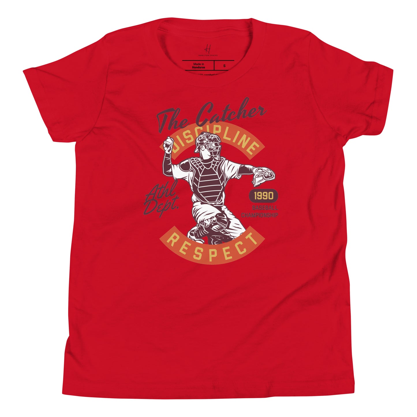 Youth Short Sleeve T-Shirt - Baseball catcher