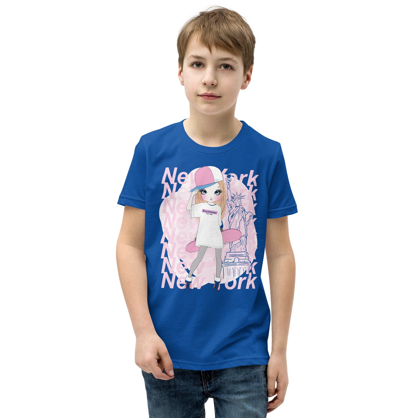 Youth Short Sleeve T-Shirt - New York Skater Girl