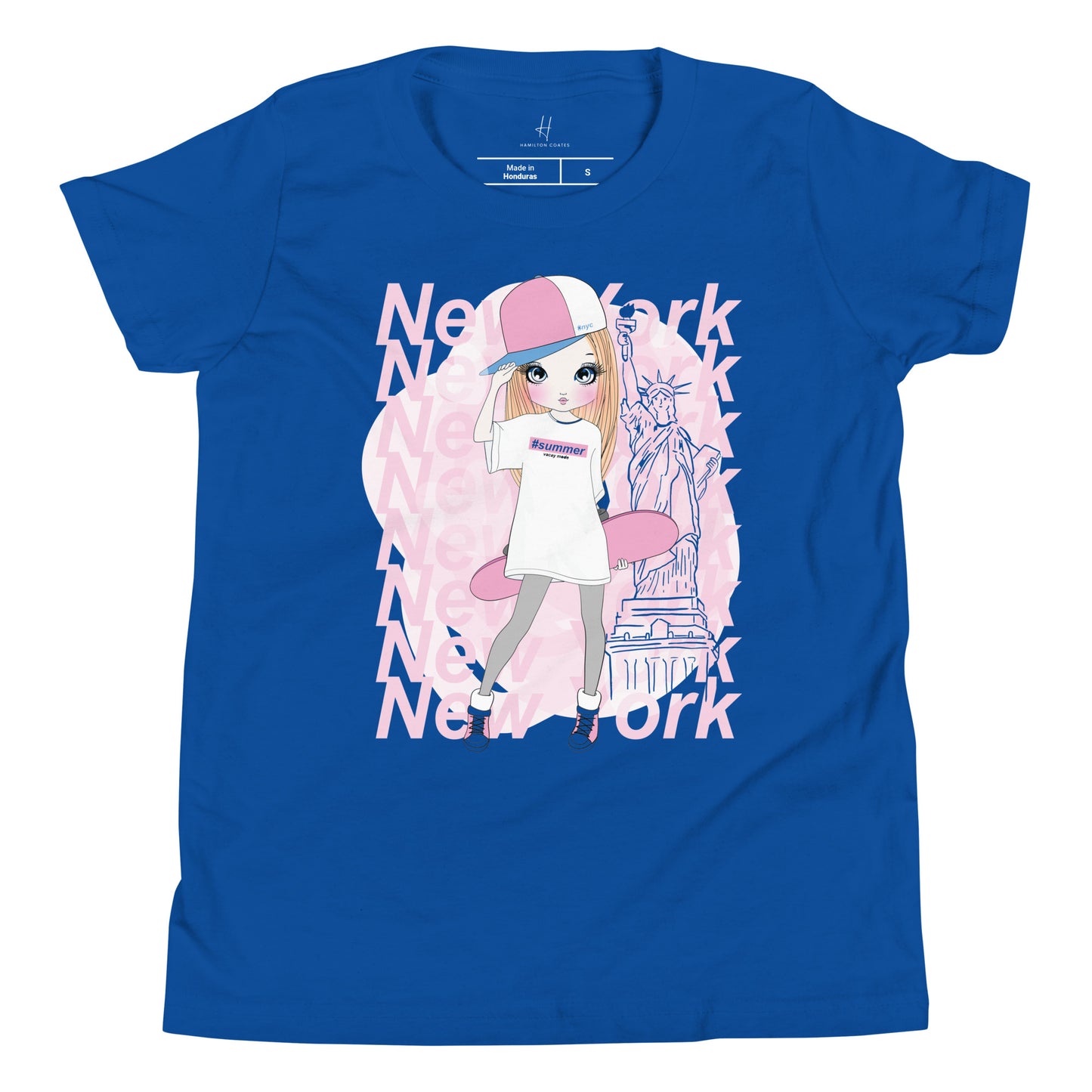 Youth Short Sleeve T-Shirt - New York Skater Girl