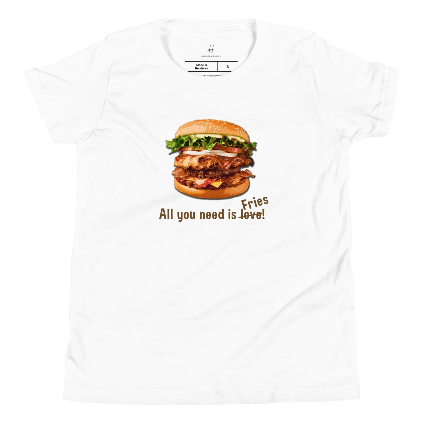 Youth Short Sleeve T-Shirt - All you need is fries!