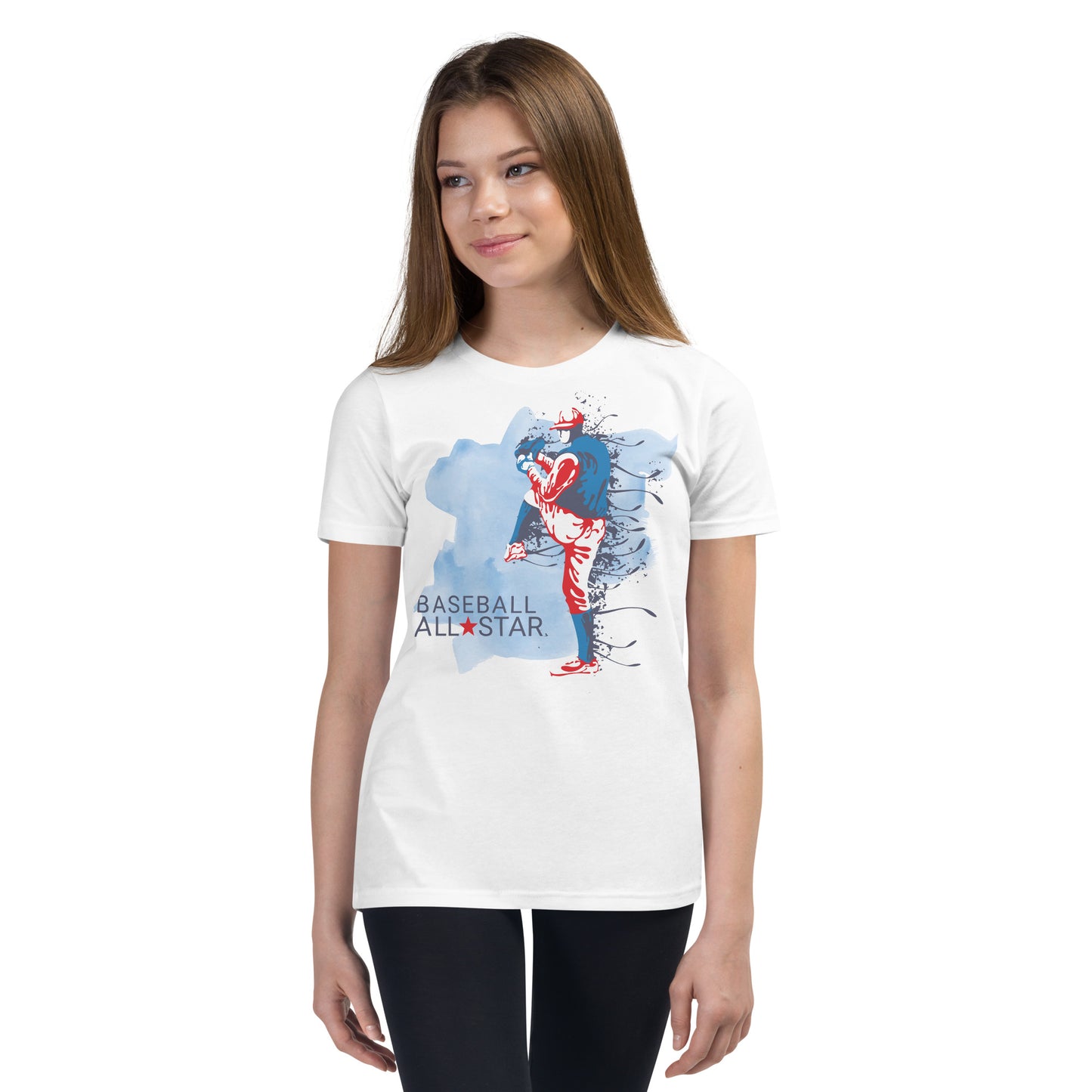 Youth Short Sleeve T-Shirt - Baseball All Star Pitcher