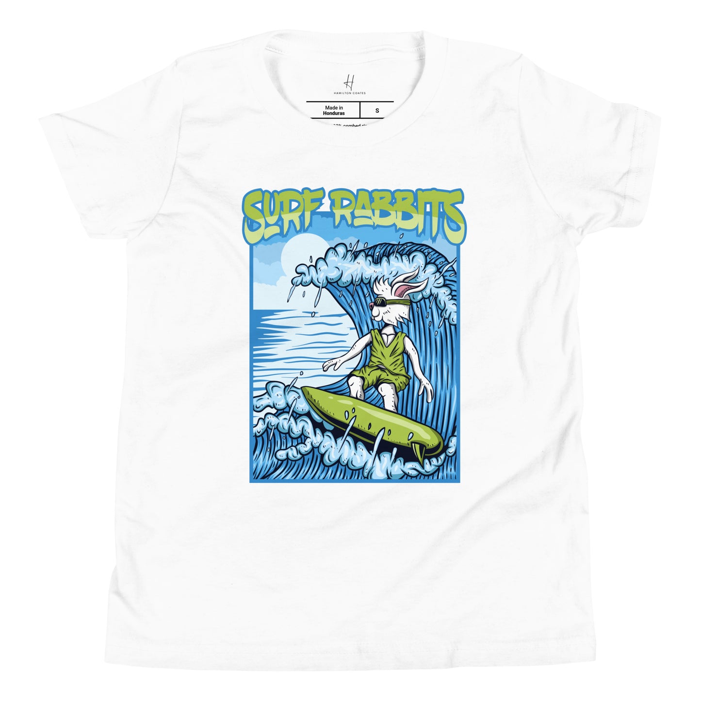 Kurzarm-T-Shirt für Jugendliche – Surf Rabbits
