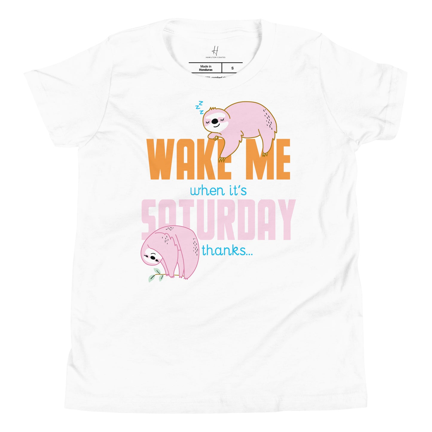 Kurzärmeliges T-Shirt für Jugendliche – Weck mich, wenn Samstag ist!!!