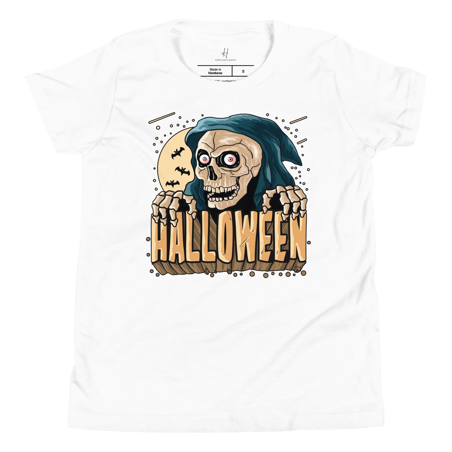 ユース半袖Tシャツ - ハロウィンスカル
