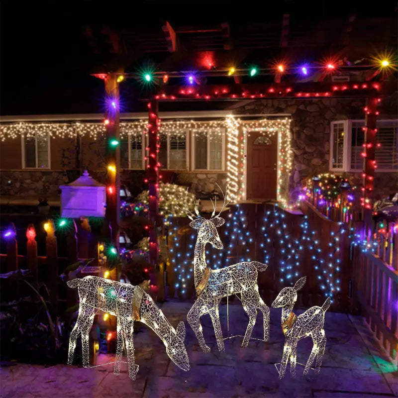 Festive Iron Deer LED Light