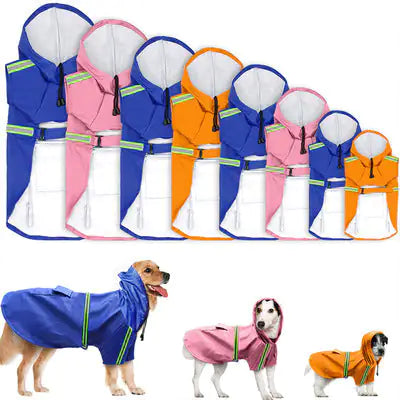 AquaShield Reflective Dog Raincoat