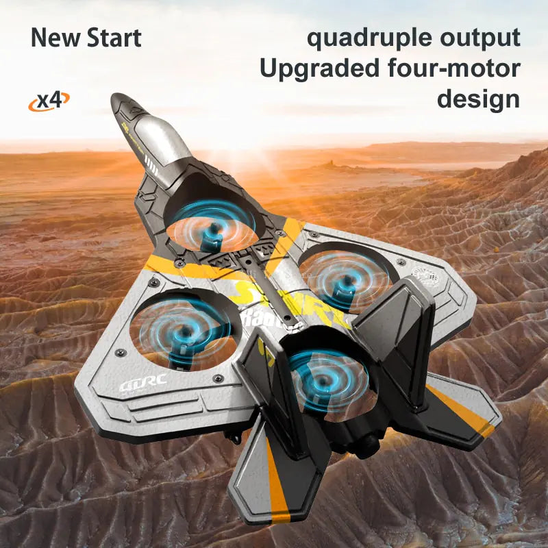 V17 Radio-Controlled Four-Rotor Stunt Fighter Plane