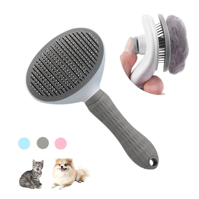 GroomMate Self Cleaning Pet Grooming Brush - Oval