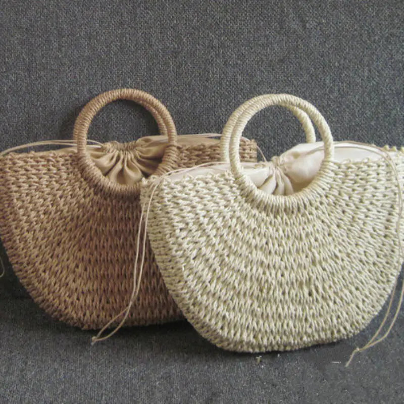 HarvestMoon Handcrafted Straw Bag