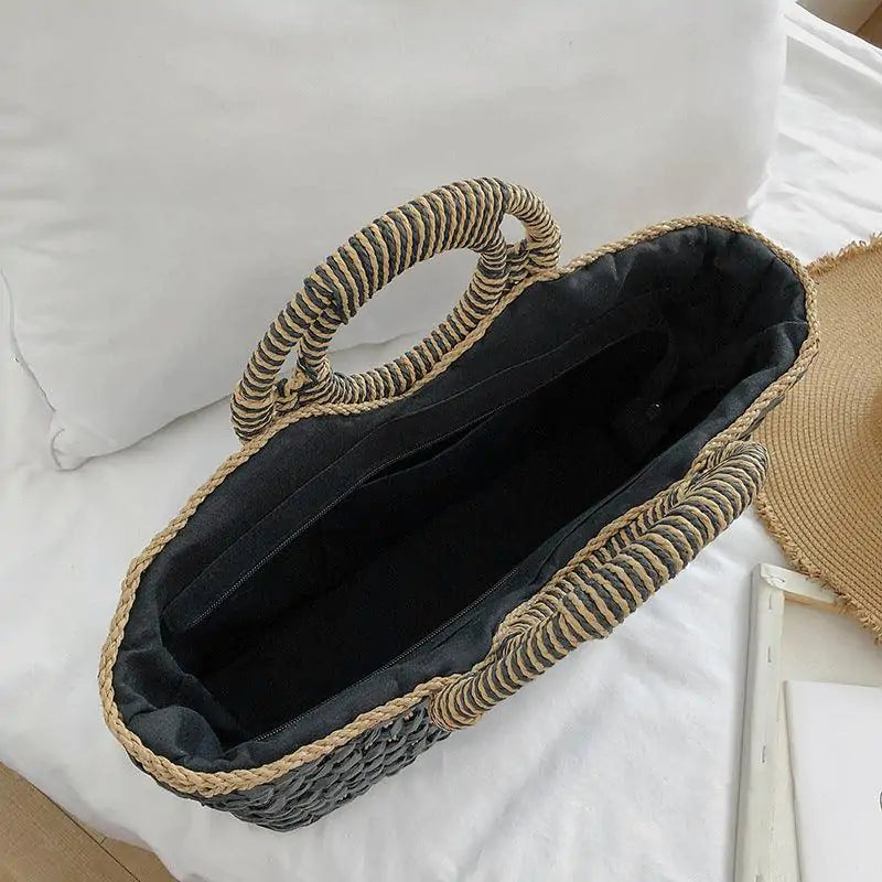 Woven Rattan Straw Eco-Friendly Beach Bag