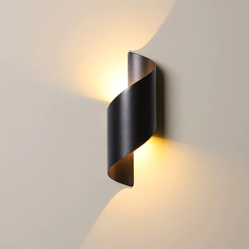 Radiant Spiral Outdoor Wall Lamp