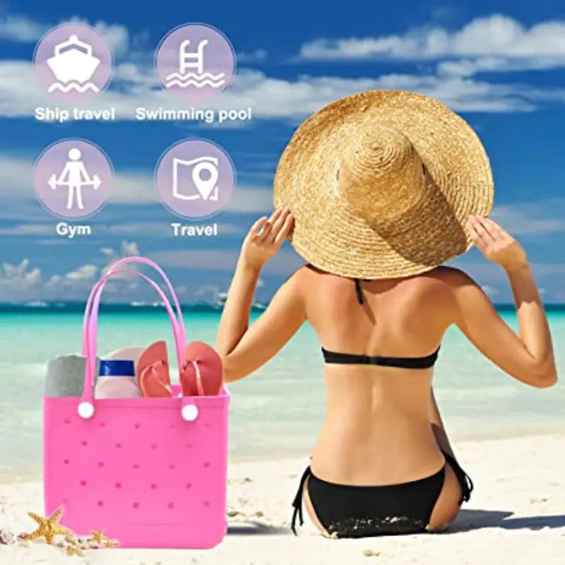SunSplash Easy-Clean Rubber Beach Bag
