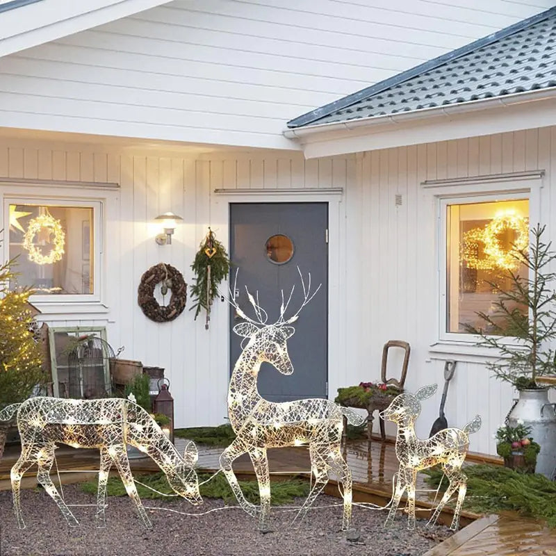 Festive Iron Deer LED Light