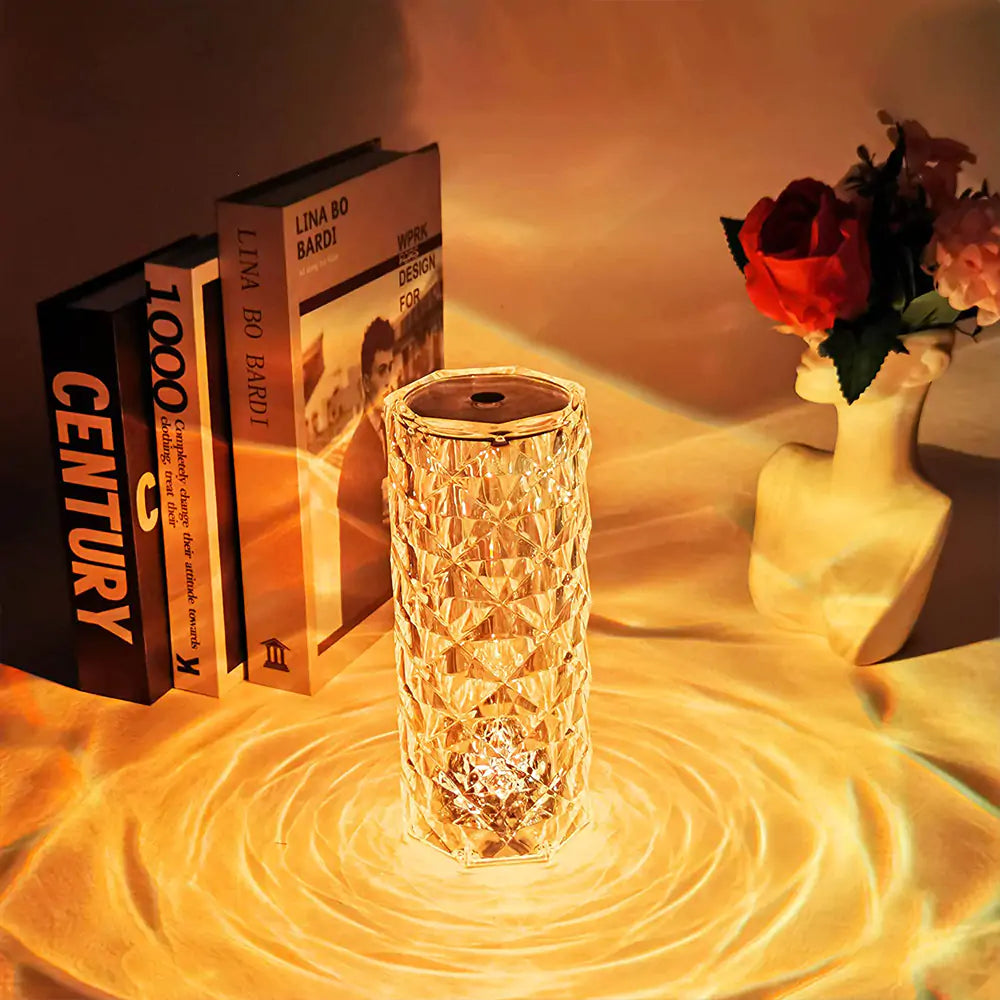 Crystal Cascade LED Lamp