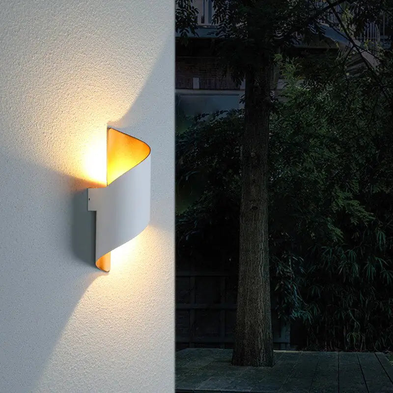 Radiant Spiral Outdoor Wall Lamp