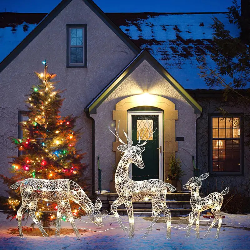 Festive Iron Deer LED Light