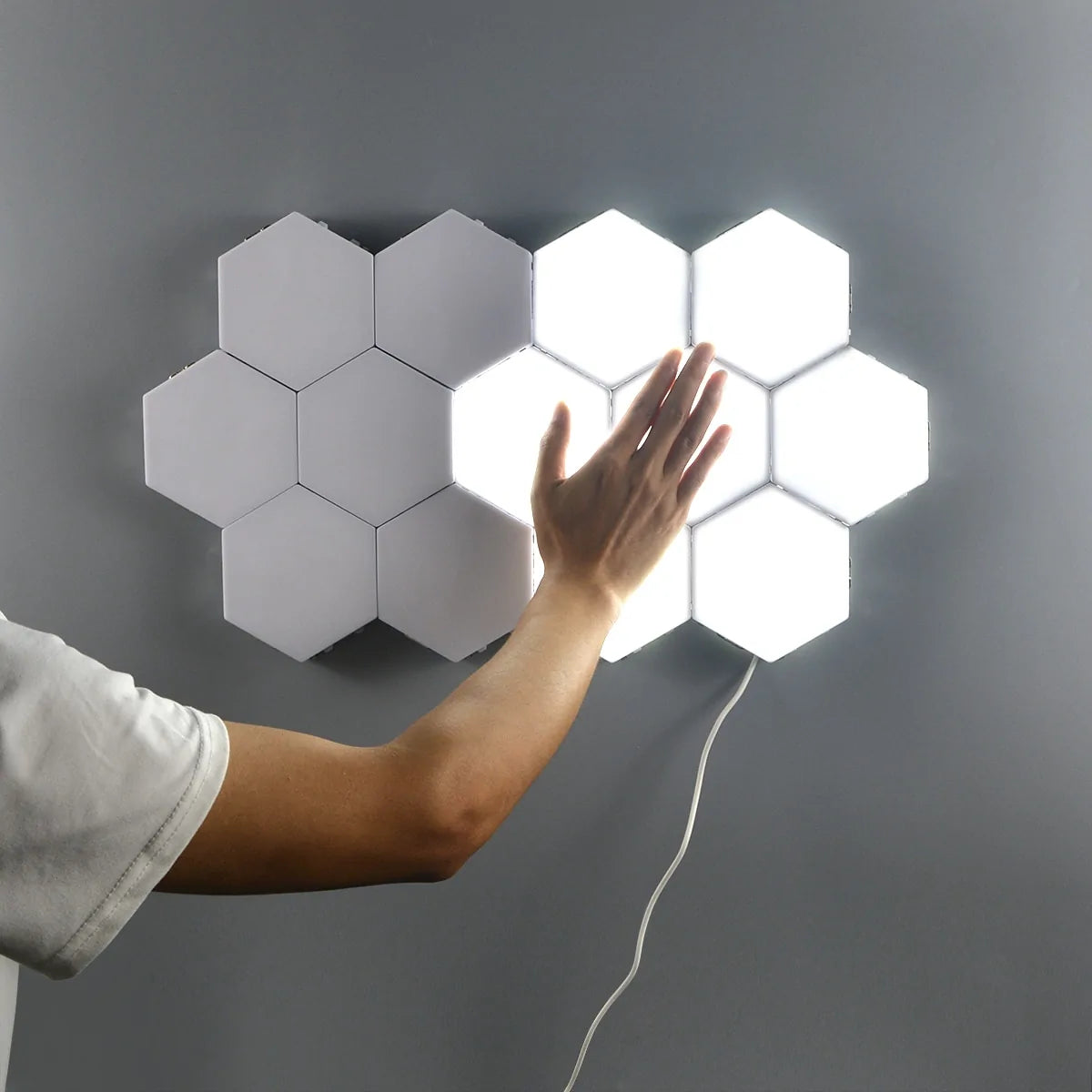 HexaGlow Modular Touch-Sensitive Wall Light