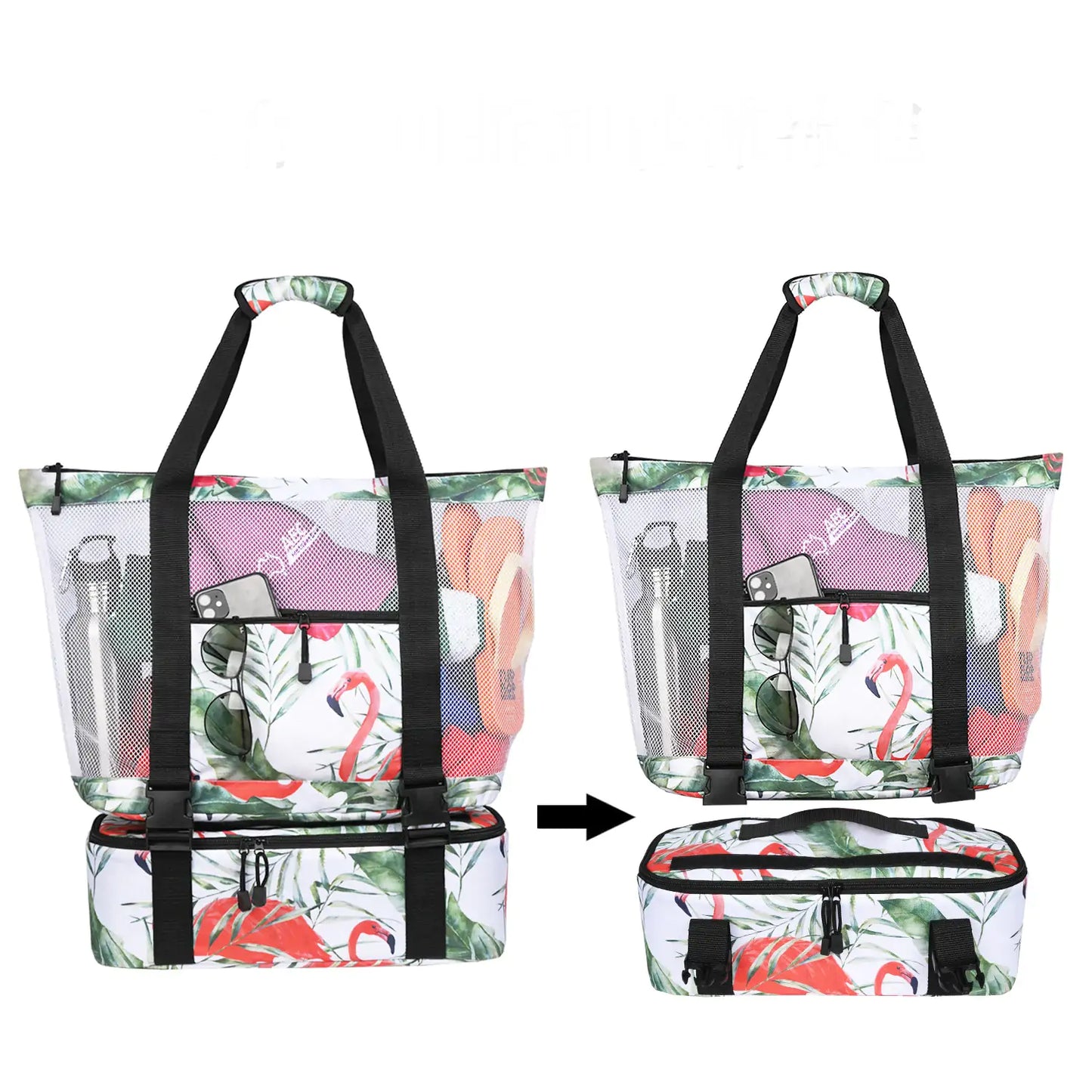 CoolBreeze Mesh Tote Cooler Combo