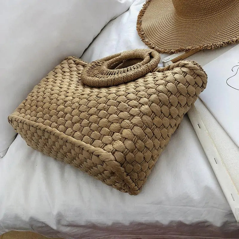 Woven Rattan Straw Eco-Friendly Beach Bag