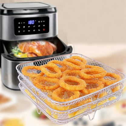 ChefStack Square Air Fryer Racks, Set of 3