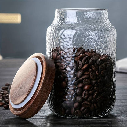 Classic Glass Canister with Natural Wood Lid